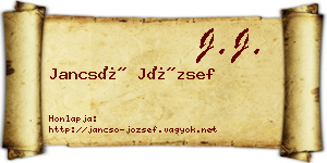 Jancsó József névjegykártya