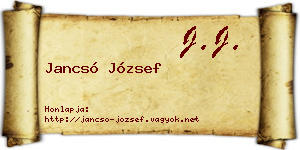 Jancsó József névjegykártya