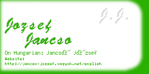 jozsef jancso business card